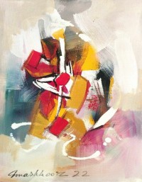 Mashkoor Raza, 12 x 16 Inch, Oil on Canvas, Abstract Painting, AC-MR-587